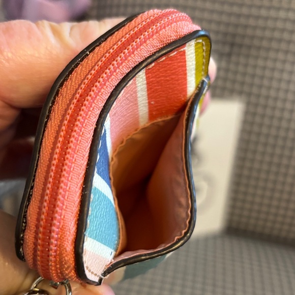 Coach Peyton Multicolor Striped Wristlet - Picture 5 of 7